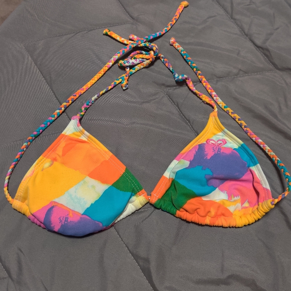 Roxy rainbow bikini top